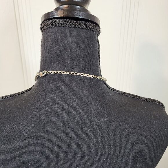 Silver Necklace With Multi Colored Stones - Picture 4 of 7